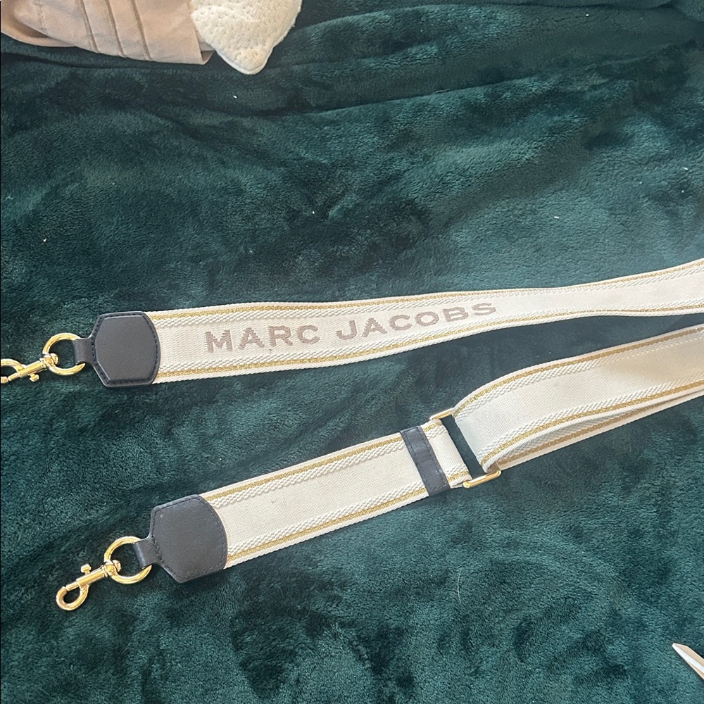 Marc Jacobs Cream and Black Strap with Gold Hardware